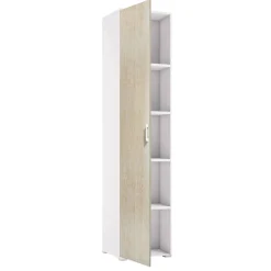 Armadio rovere e bianco stretto 45x195h cm - Aloise