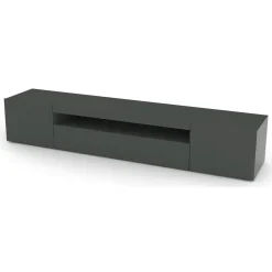 Base TV antracite lucido 200x40x37h cm 3 ante - Amore