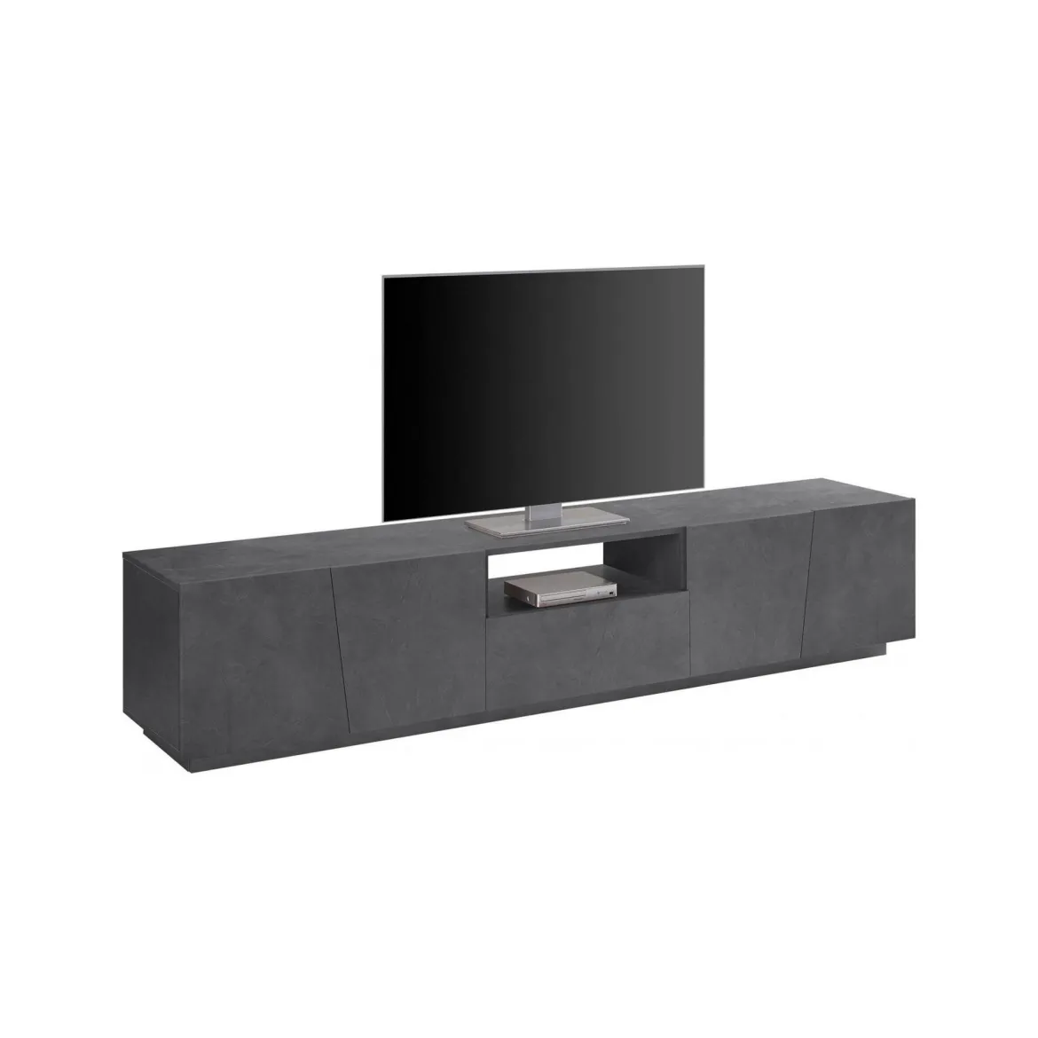 Base TV ardesia 244x44x46h cm 6 ante e 1 cassetto - Aemilor