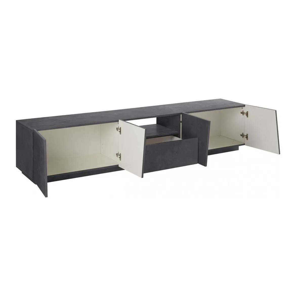 Base TV ardesia 244x44x46h cm 6 ante e 1 cassetto - Aemilor