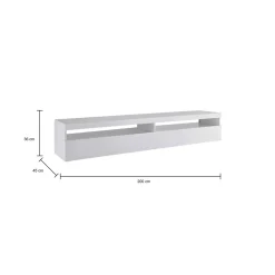 Base TV ardesia 200x45x36h cm 2 ante in legno - Akon