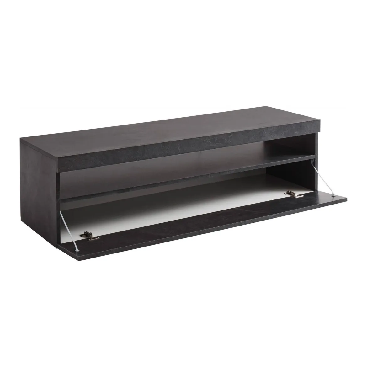 Base TV ardesia 130x45x36h cm in legno - Gianna