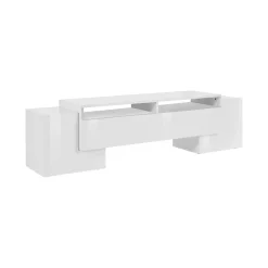 Base TV bianco lucido 170x45x45h cm 3 ante - Abele