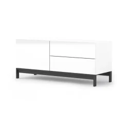 Base TV bianco lucido 110x40x47h cm in legno - Azad
