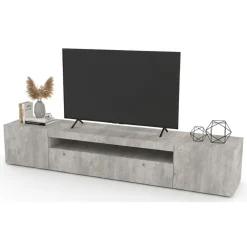 Base TV cemento 200x40x37h cm 3 ante - Amore
