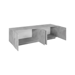 Base TV cemento 162x44x46h cm 4 ante e 1 cassetto - Acix