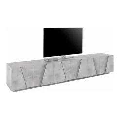 Base TV cemento 244x44x46h cm 6 ante e 1 cassetto - Aemilor