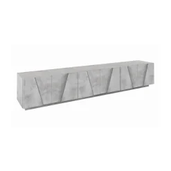 Base TV cemento 244x44x46h cm 6 ante e 1 cassetto - Aemilor