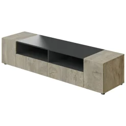 Base TV rovere 138x42x36h cm 4 ante - Ebe