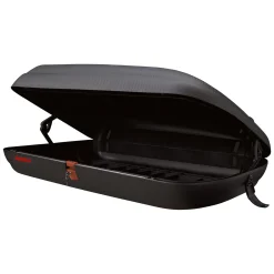 Baule Auto Nero Finitura Effetto Carbonio Capacità 250 l, 55 kg, Apertura a Ribalta Made in Italy - Chivin