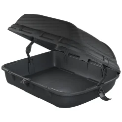 Baule Auto Nero Finitura Effetto Carbonio Capacità 270 l, 55 kg, Apertura a Ribalta Made in Italy - Chivin