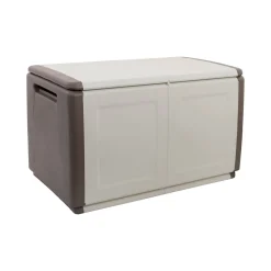 Baule da cortile in resina 96x53x57h cm beige e marrone - Andra