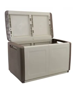 Baule da cortile in resina 96x53x57h cm beige e marrone - Andra