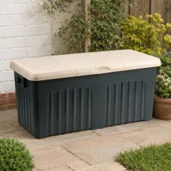Baule da esterno resistente 57x125x56h cm grigio - Asco