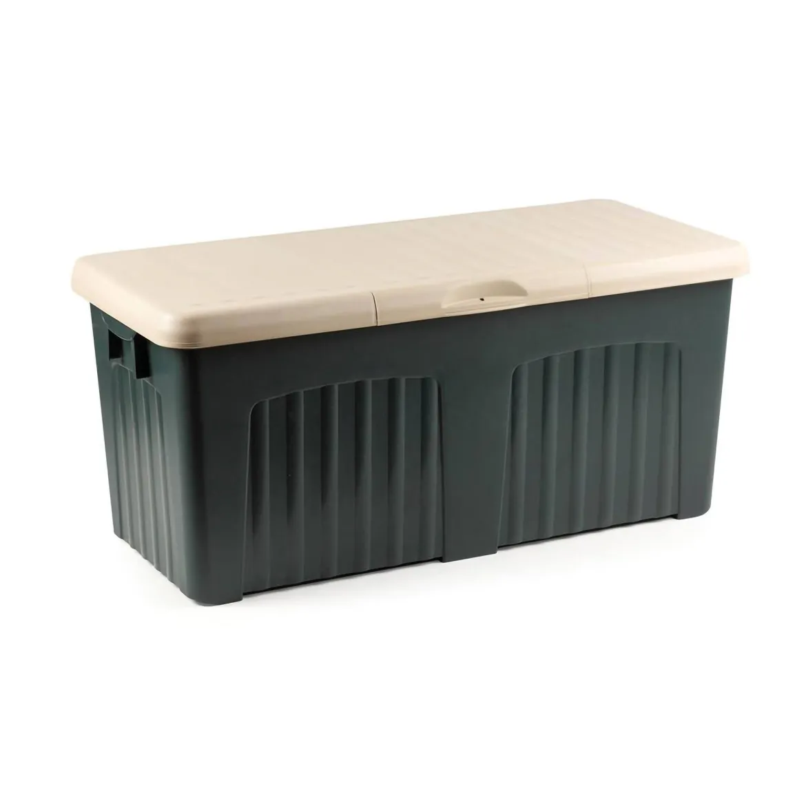 Baule da esterno resistente 57x125x56h cm grigio - Asco