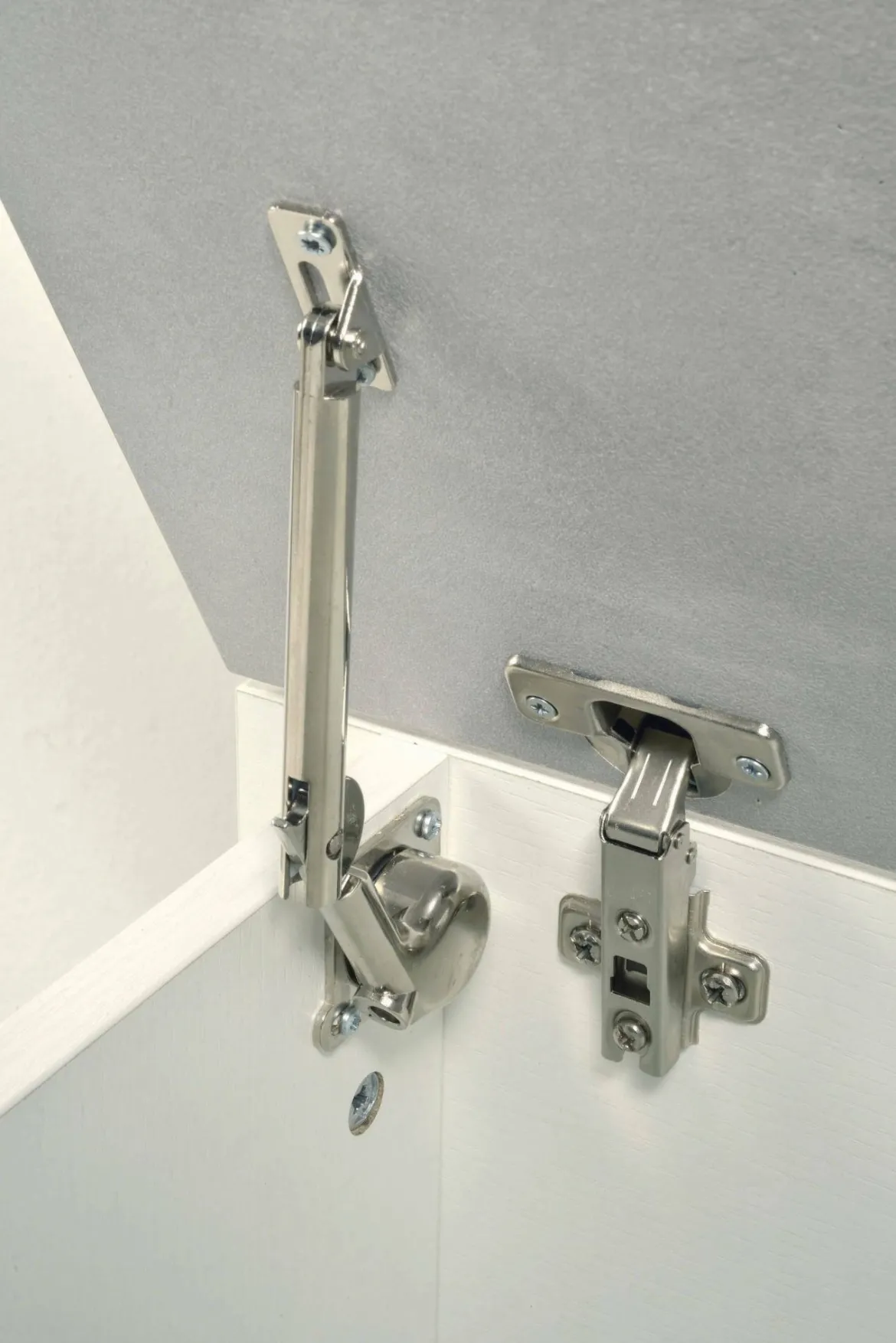Baule moderno legno 90x45x45h cm bianco e cemento - Ayusnay