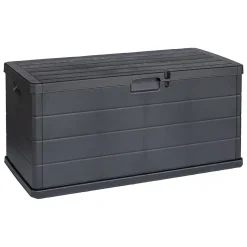 Baule Nero Antracite Capienza 340 l Chiusura a Ribalta 118x59x57h cm, Made in Italy - Creola