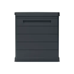 Baule Nero Antracite Resistente ai Raggi uv Impermeabile Capacità 350 l Chiusura Lucchetto 118.5x52x56.8h cm, Materiale Piano in Plastica - Nurri