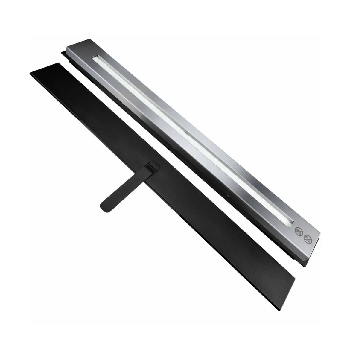 Bruciatore Airole, 11x90 h5 cm, Nero e Argento