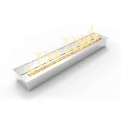 Bruciatore Andezeno, 19x92 h10 cm, Argento