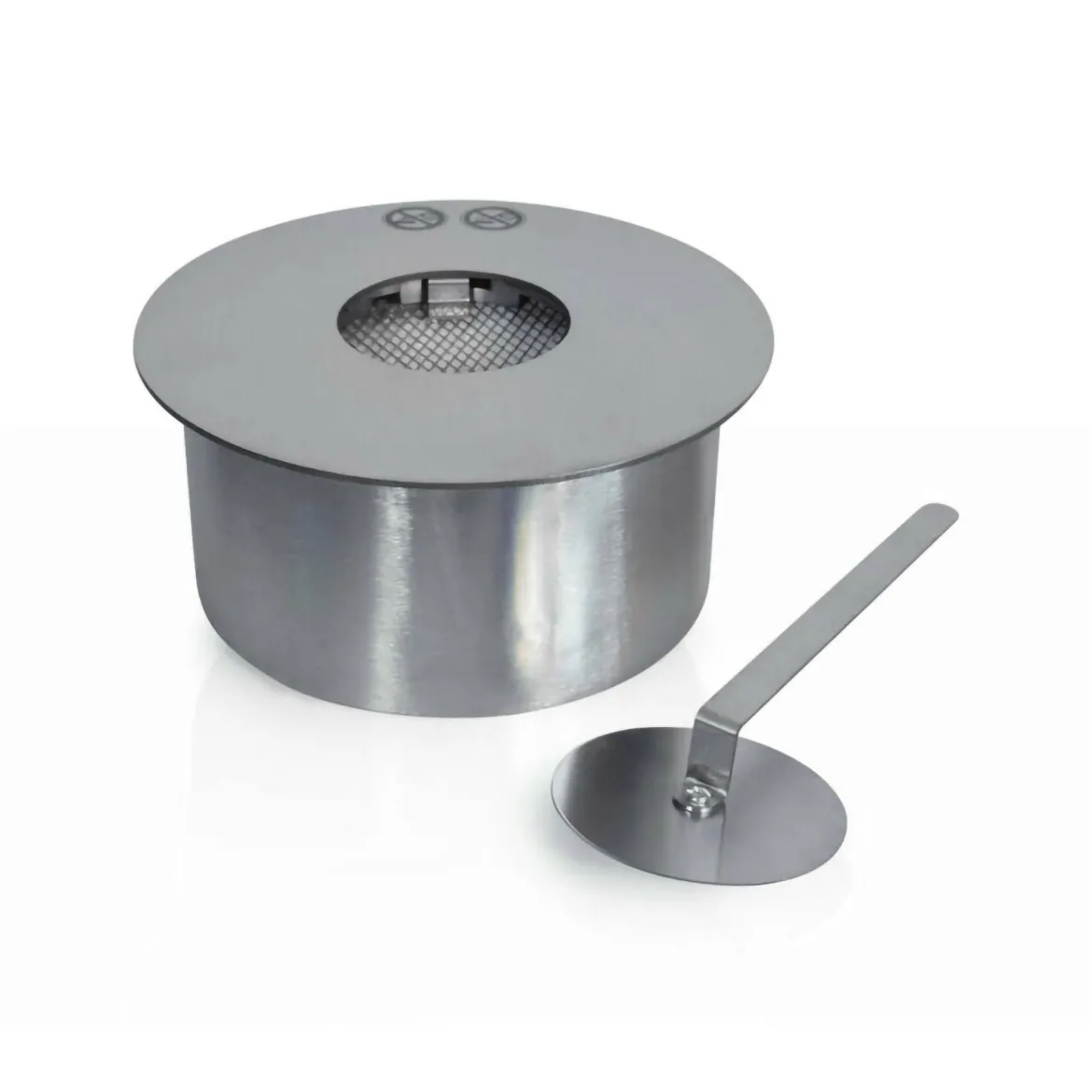 Bruciatore Annicco, 25x25 h10 cm, Grigio