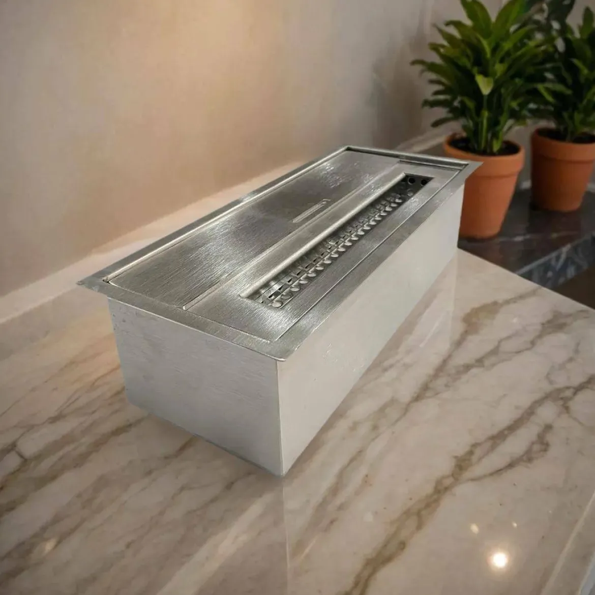 Bruciatore Aquara, 13x30 h9 cm, Argento