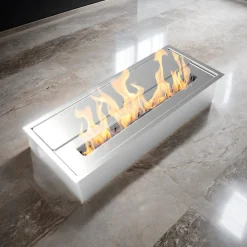 Bruciatore Arosio, 19x46 h10 cm, Argento