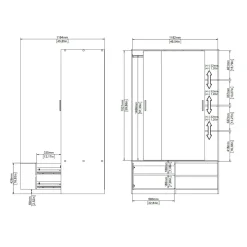 Cabina armadio 3 ante rovere 121x200h cm - Bedollo