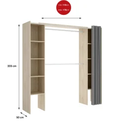 Cabina armadio classica rovere 180x205h cm - Caloy