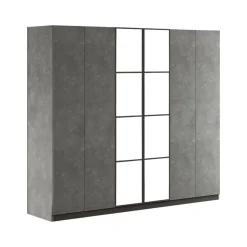 Cabina armadio con appendiabiti bianca 98x187h cm - Ewiniar