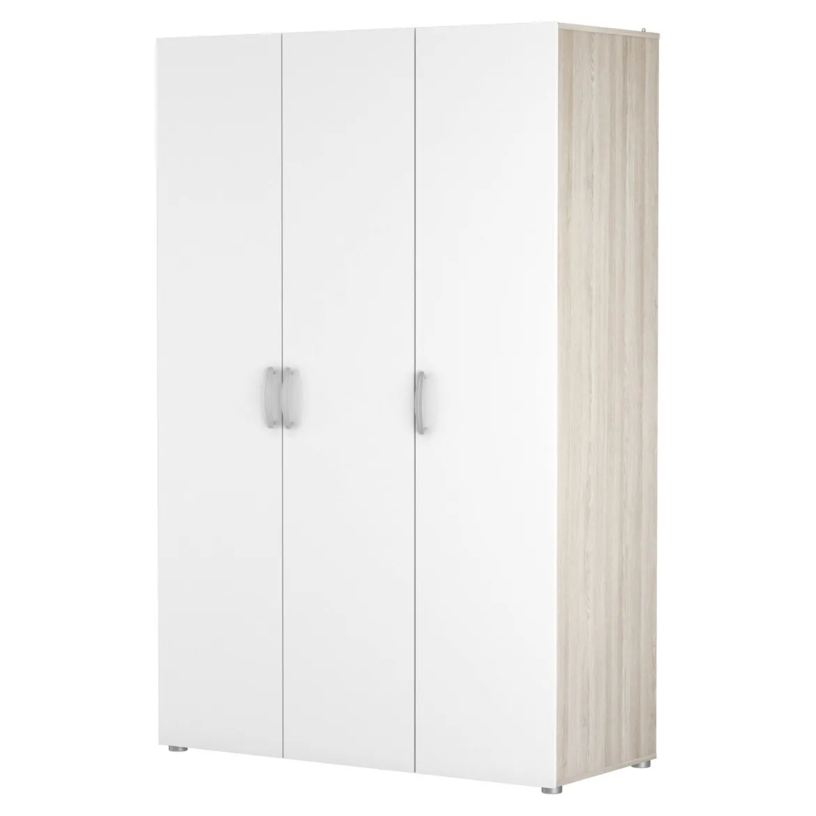 Cabina armadio con appendiabiti rovere e bianca opaca 119x184h cm - Dania