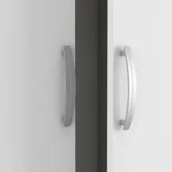 Cabina armadio con appendiabiti rovere e bianca opaca 119x184h cm - Dania