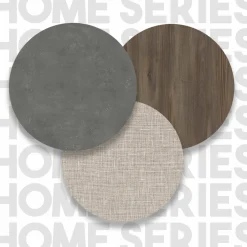 Cabina armadio con specchio marrone e grigia 138x183h cm - Phet