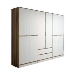 Cabina armadio grande bianca e oro 277x208h cm - Gaspard