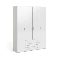 Cabina armadio in legno bianca lucida 154x200h cm - Amoruccio