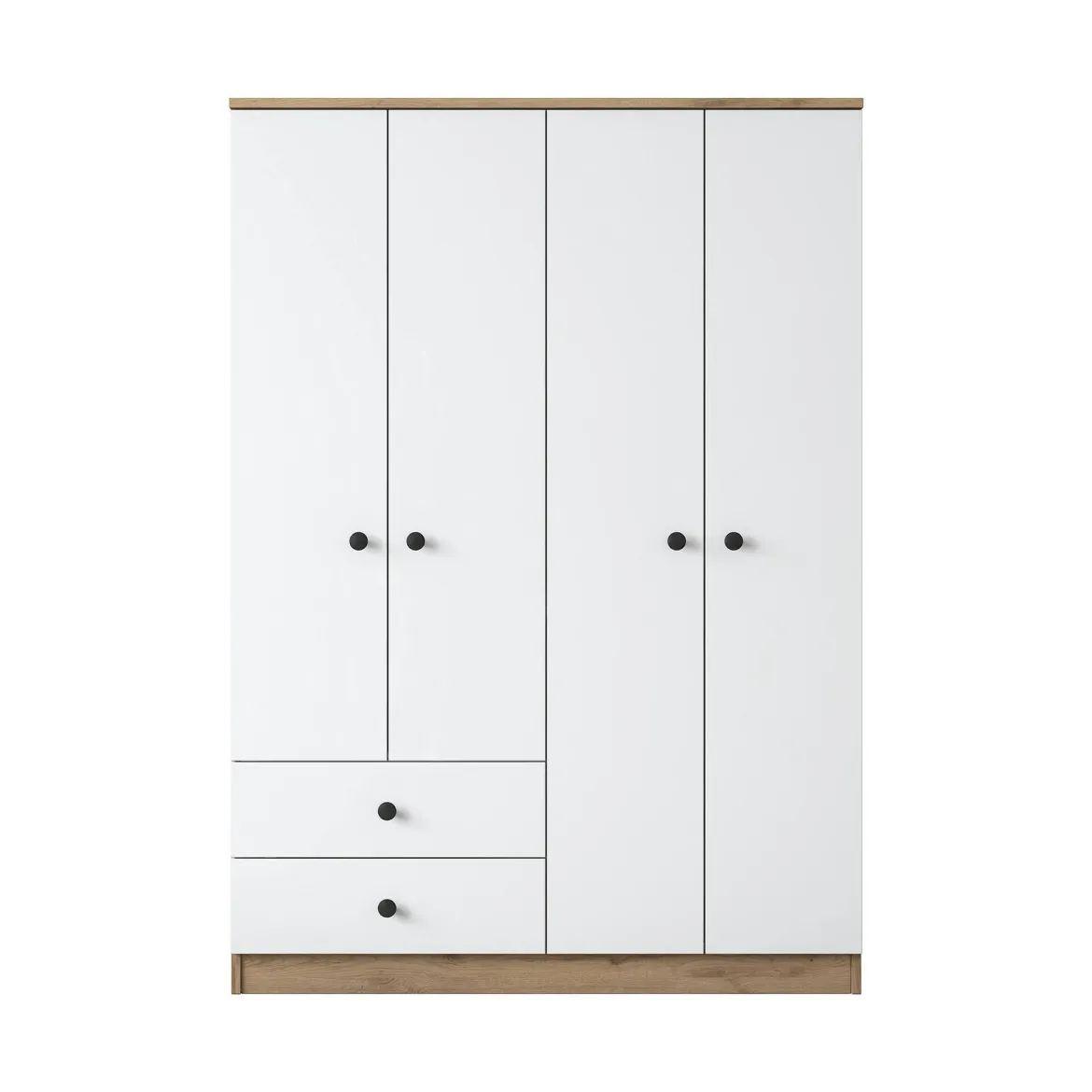 Cabina armadio in legno noce e bianca 120x170h cm - Acanto