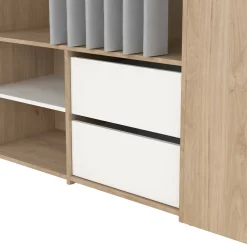 Cabina armadio in legno rovere e bianca 127x197h cm - Amaranto