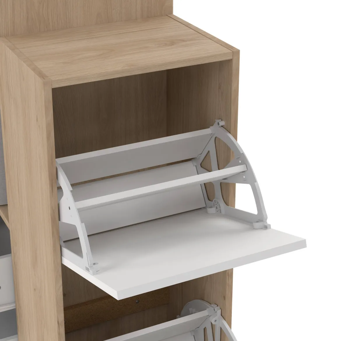 Cabina armadio in legno rovere e bianca 127x197h cm - Amaranto