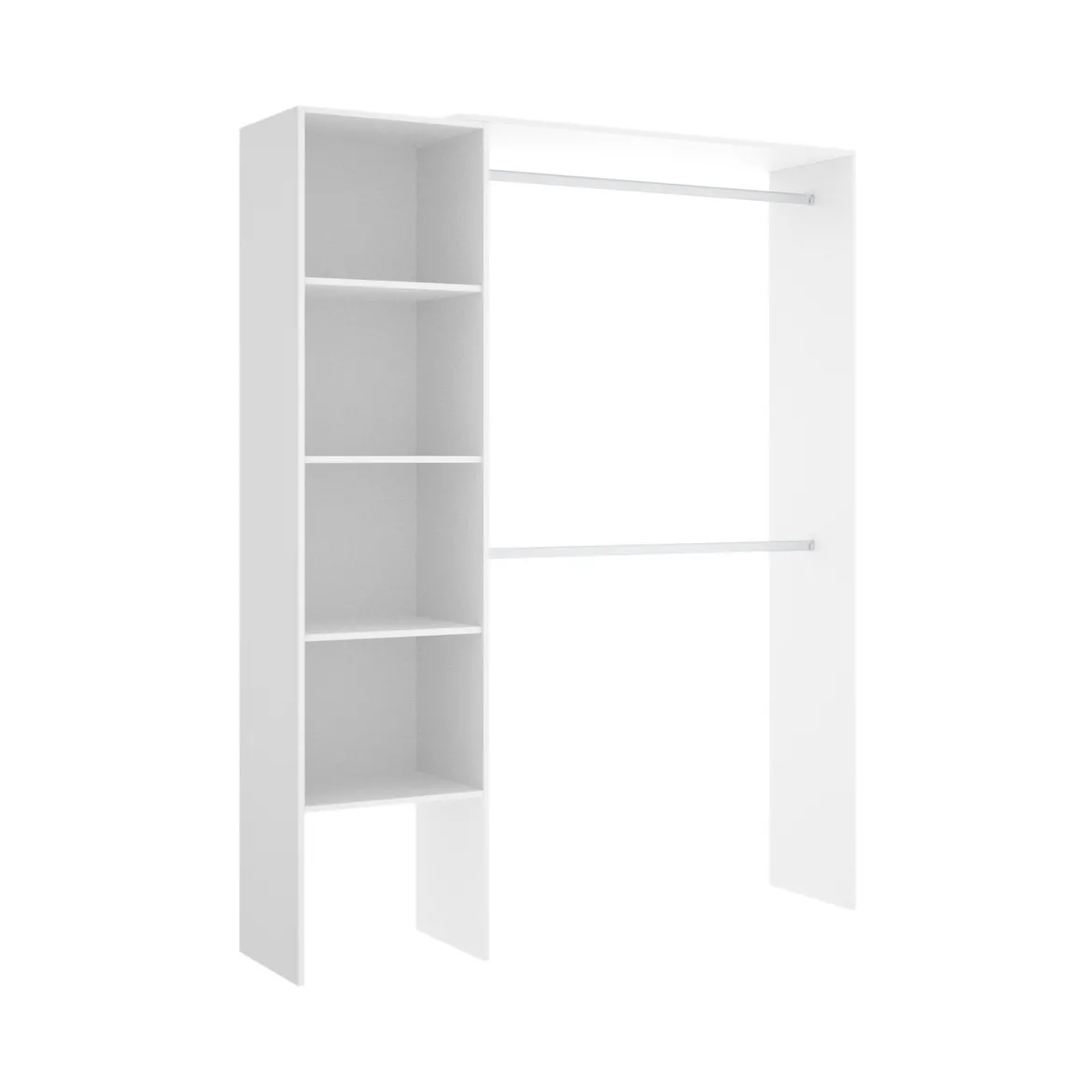 Cabina armadio 4 ripiani bianca 140x187h cm - Acquata