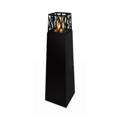Camino a bioetanolo da pavimento 40x40x146h cm nero - Loihi