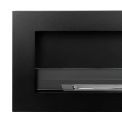 Camino a Bioetanolo Nero Capacità 1.25 lt Superficie Riscaldabile 30 120x15x40h cm, Potenza (kw) 3 - Praiano