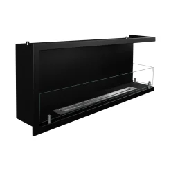 Camino a Bioetanolo Nero Capacità 1.25 lt Superficie Riscaldabile 30 120x22x45h cm, Potenza (kw) 3 - Chisone