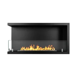 Camino a Bioetanolo Nero Capacità 1.5 lt Superficie Riscaldabile 30 90x22x45h cm, Potenza (kw) 3 - Garzeno