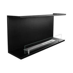 Camino a Bioetanolo Nero Capacità 1.5 lt Superficie Riscaldabile 30 90x24x45h cm, Potenza (kw) 3 - Novaledo