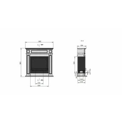 Camino elettrico Airola, 90x28 h91 cm, Bianco