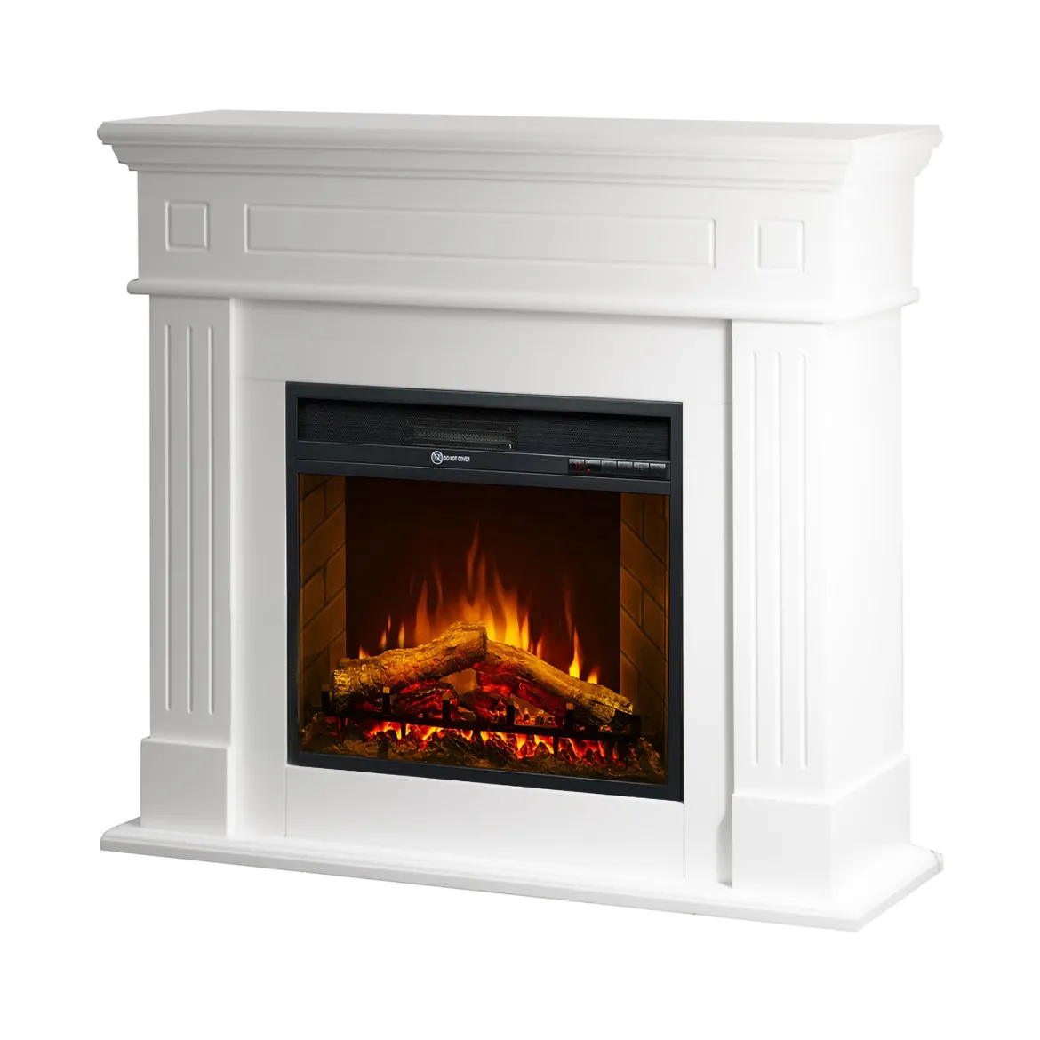 Camino Elettrico Bianco Superficie Riscaldabile 30 Potenza (kw) 0.9/1.8 110x63x102h cm, Indoor - Treviolo