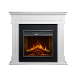 Camino Elettrico Bianco Superficie Riscaldabile 30 Potenza (kw) 0.9/1.8 110x63x102h cm, Indoor - Treviolo