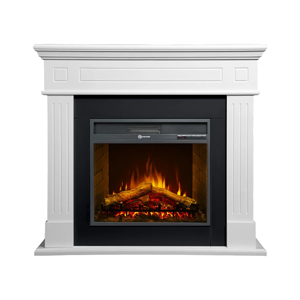 Camino Elettrico Bianco Superficie Riscaldabile 30 Potenza (kw) 0.9/1.8 110x63x102h cm, Indoor - Treviolo
