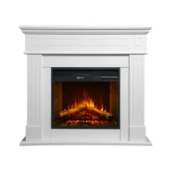 Camino Elettrico Bianco Superficie Riscaldabile 30 Potenza (kw) 0.9/1.8 110x63x102h cm, Indoor - Treviolo