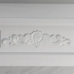 Camino Elettrico Bianco Superficie Riscaldabile 30 Potenza (kw) 0.9/1.8 123x39x100h cm, Indoor - Triuggio